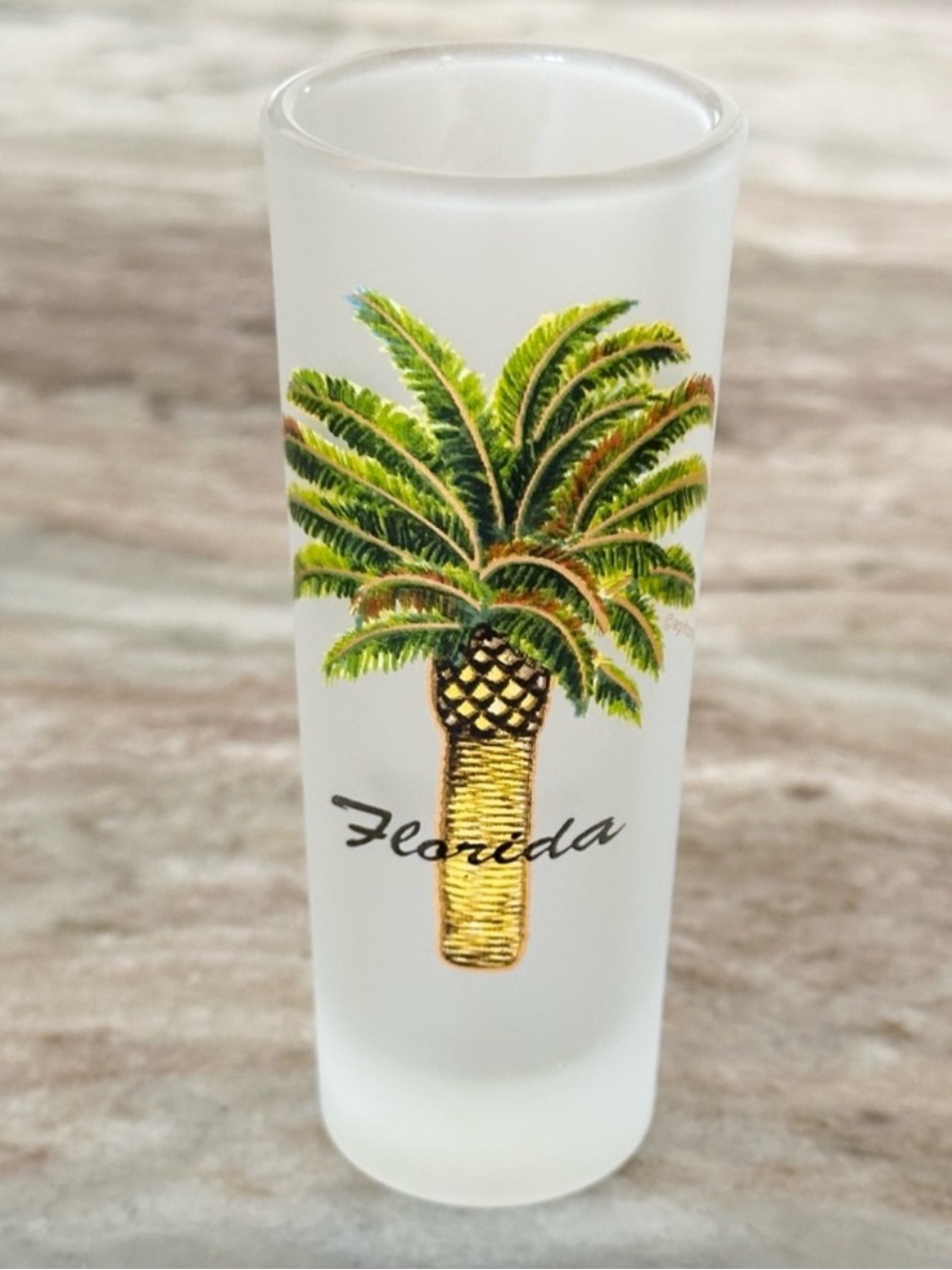 Florida Palm Tree Novelty Shot Glass- Gift - Souvenir